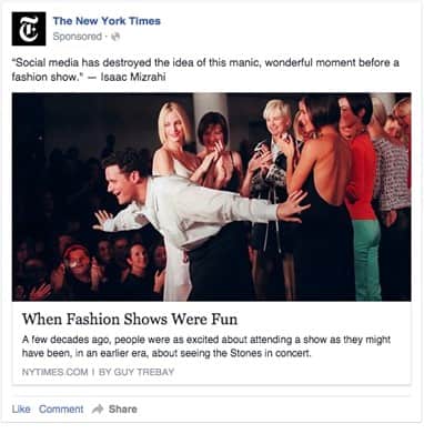 Tối ưu quảng cáo trên page The New York Times